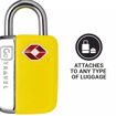 Picture of PADLOCK KEY LOCK TWIN TSA YELLOW